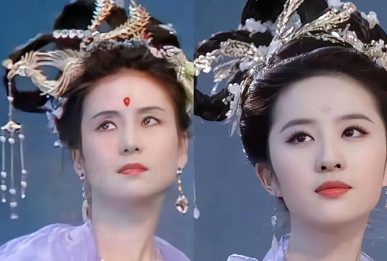 这两张图放在一起，
猛然发现还是老版西游记嫦娥赢了啊，
原因有两个——
一个是气