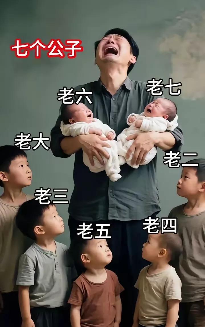 送子观音打瞌睡，
一二三四送一堆。
注定今生无昼夜
辛辛苦苦赚学费。
七个儿子七