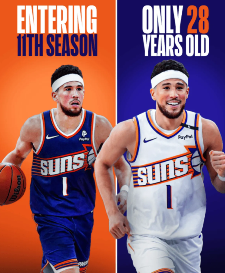 NBA常规赛，太阳107-118不敌勇士。本场比赛，德文-布克出战39分钟，全场