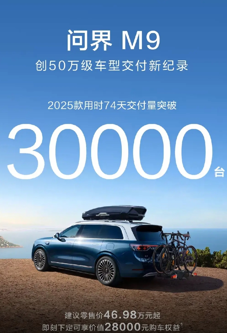 问界M9销量这么猛，真不意外。近一年14万多台的销量，平均售价50万以上还能这么