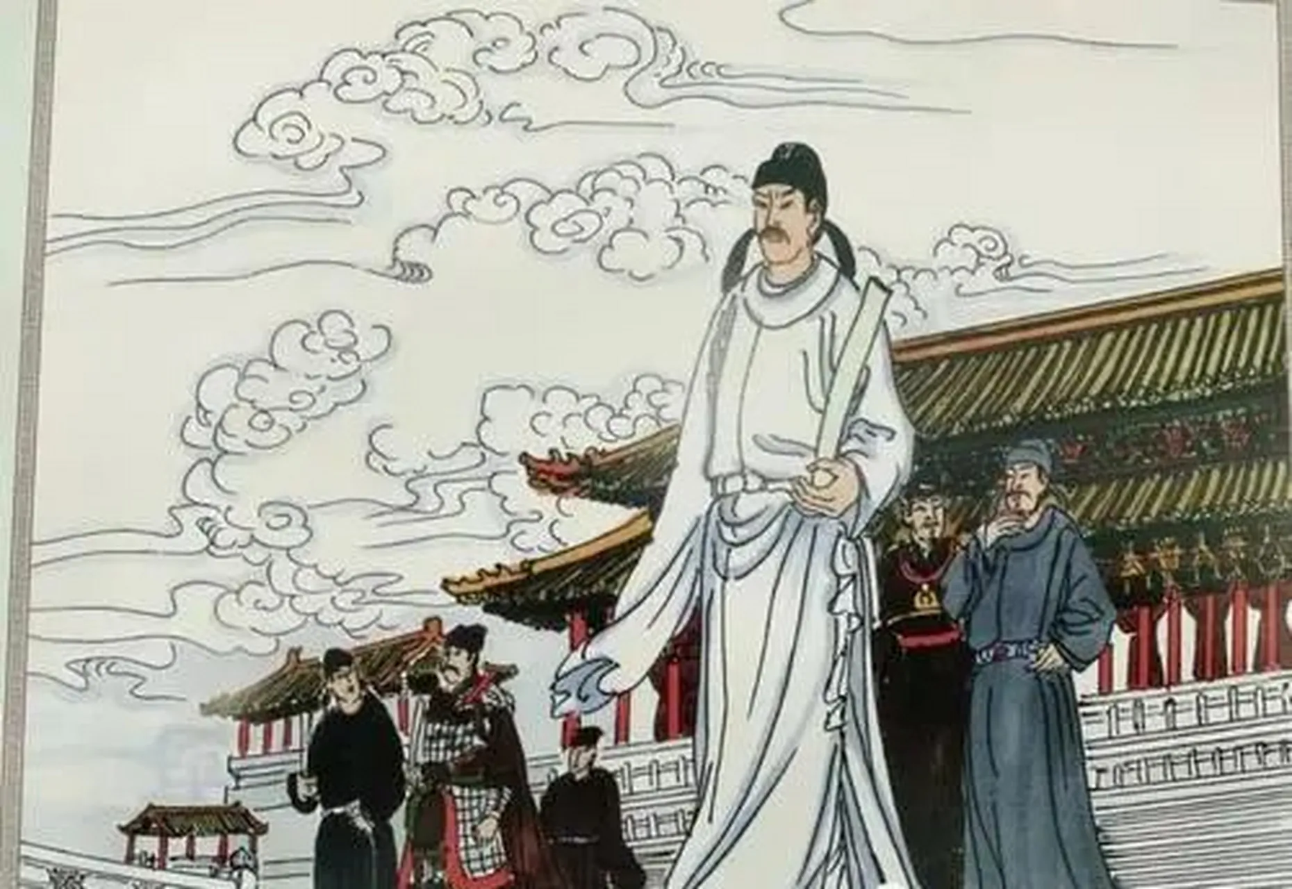 唐朝，一个叫马周的书生找袁天罡看相，袁天罡只看一眼便说："你命在旦夕，活不过一年