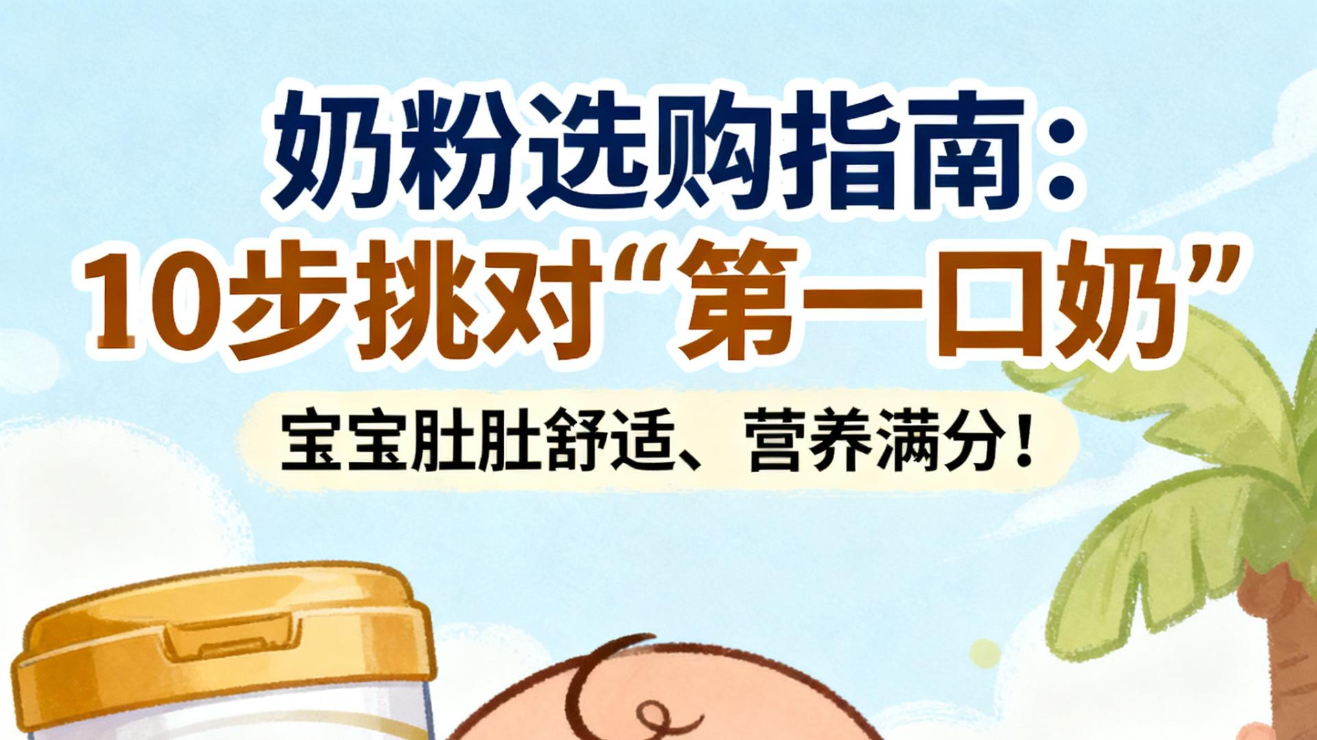 奶粉选购指南：10步挑对“第一口奶”，宝宝肚肚舒适、营养满分！