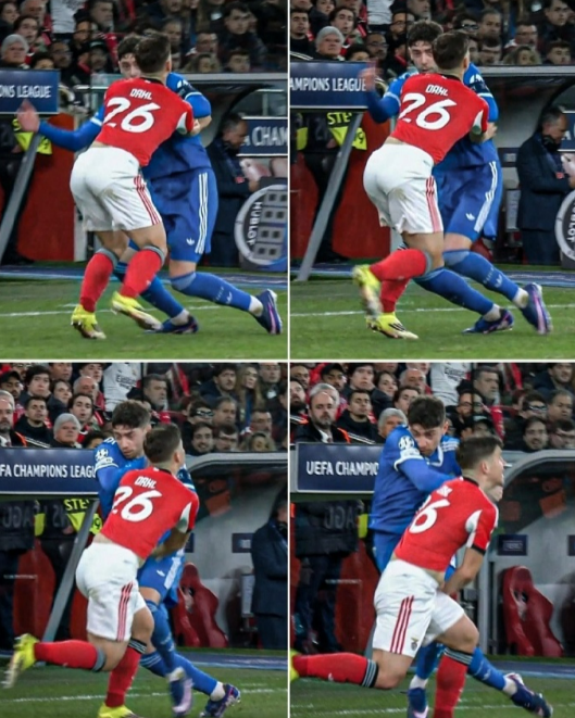 【终于找对方向】首回合混乱对决后，本菲卡就皇马球员巴尔韦德的恶犯向欧足联申诉。