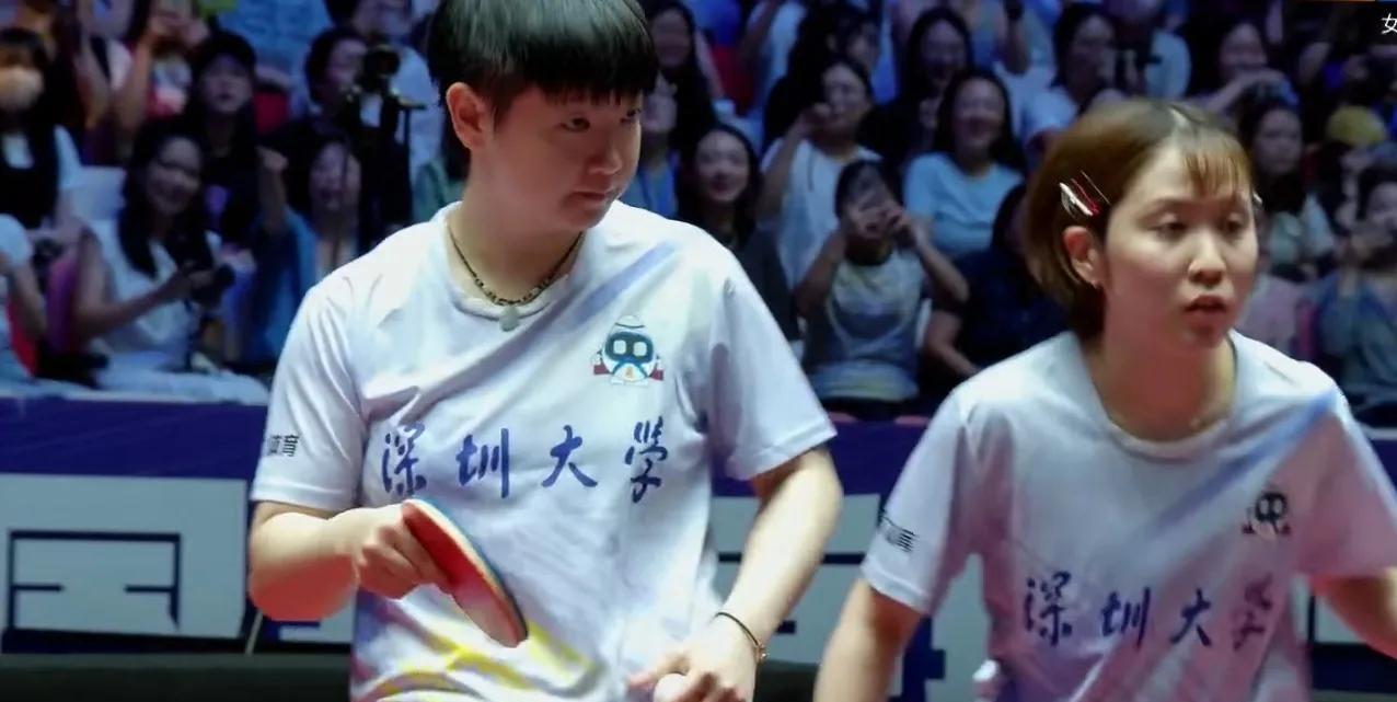 乒超第二阶段比赛女团比赛，
深圳大学队大比分3：0胜成都高新若水居队，
张本美和