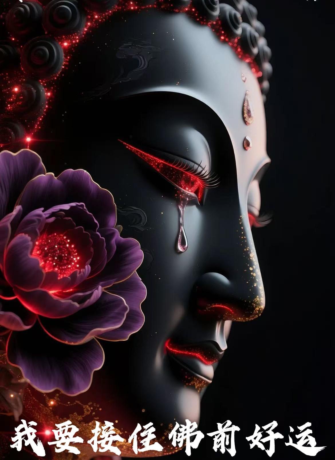 黑脸佛垂泪，神秘能量开启逆天转运！
见证奇迹！佛像垂泪，祥瑞乍现，天地间好运之力