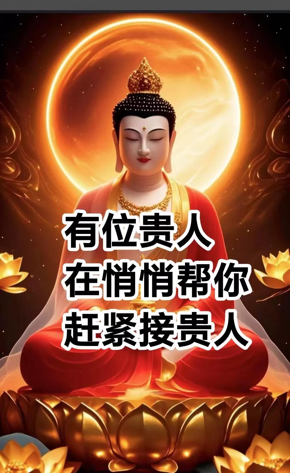 佛说，
有位贵人
正在悄悄帮你，
助你一臂之力，走出低谷，翻身上岸，
赶紧接贵人