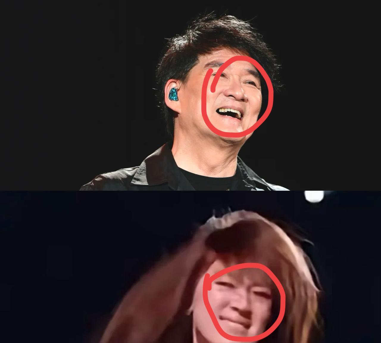 周华健什么时候留长发了？
出于好奇我去查了一下，
发现居然是……
单依纯。。。