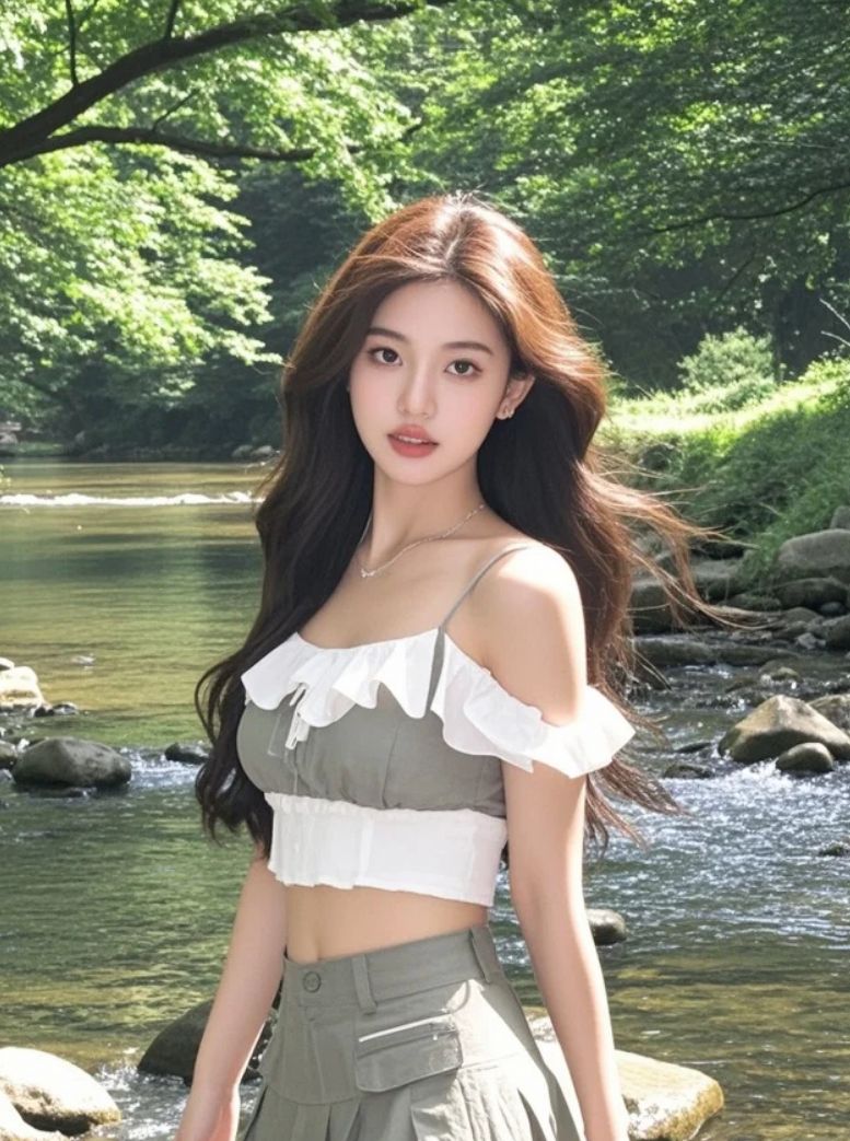 青石、流水、素颜，她美得不惊动尘世