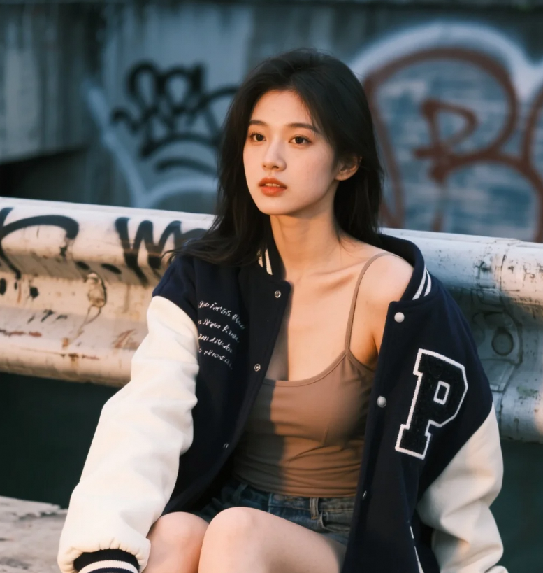 撕掉标签的街头美学：夹克美人的多面魅力发射