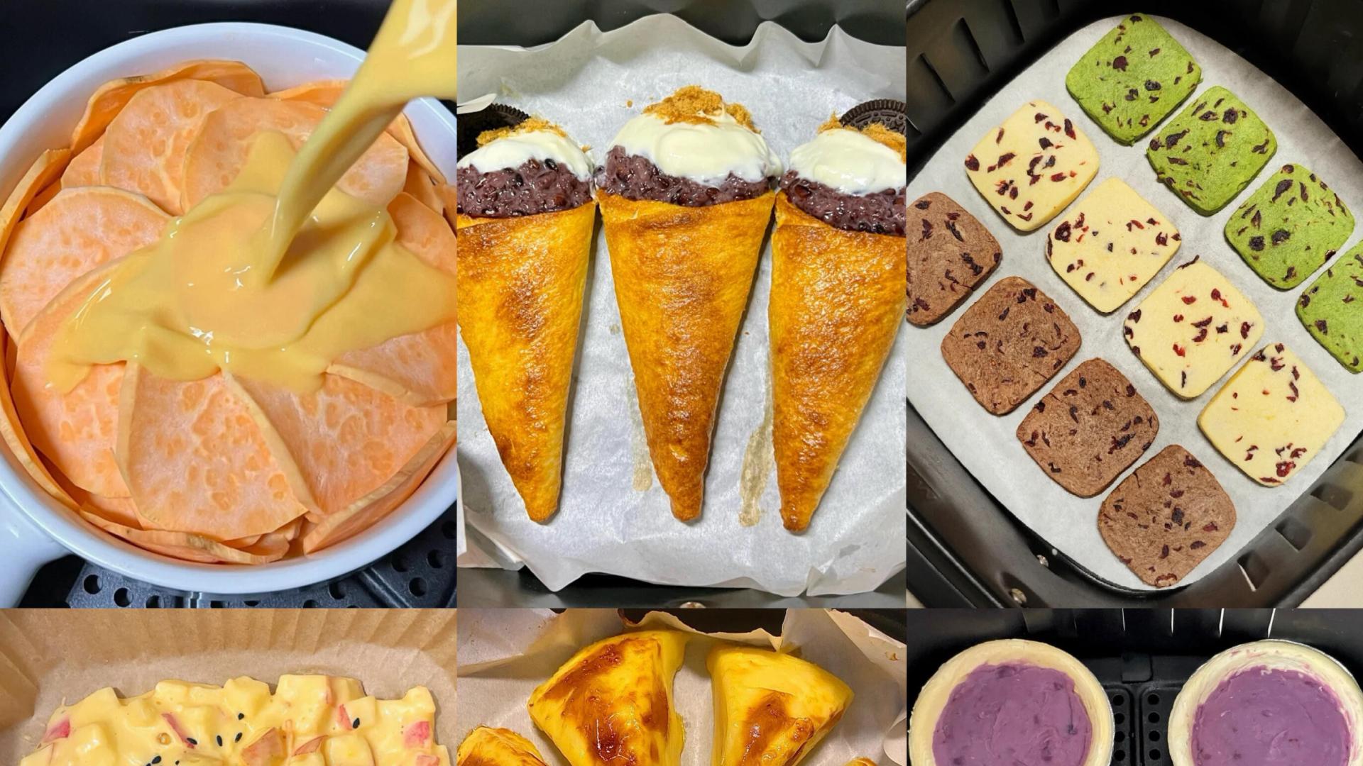 空气炸锅甜品模式开启！九款0失败甜点，外酥里嫩，比买的还好吃