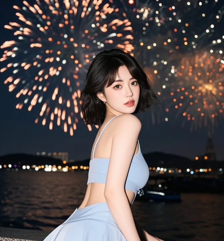 海风偷走你的笑，烟花替我记了一夜