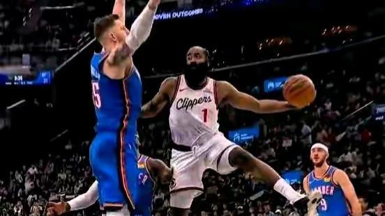 快船不敌雷霆，比输球更可怕的是赛后哈登这番话