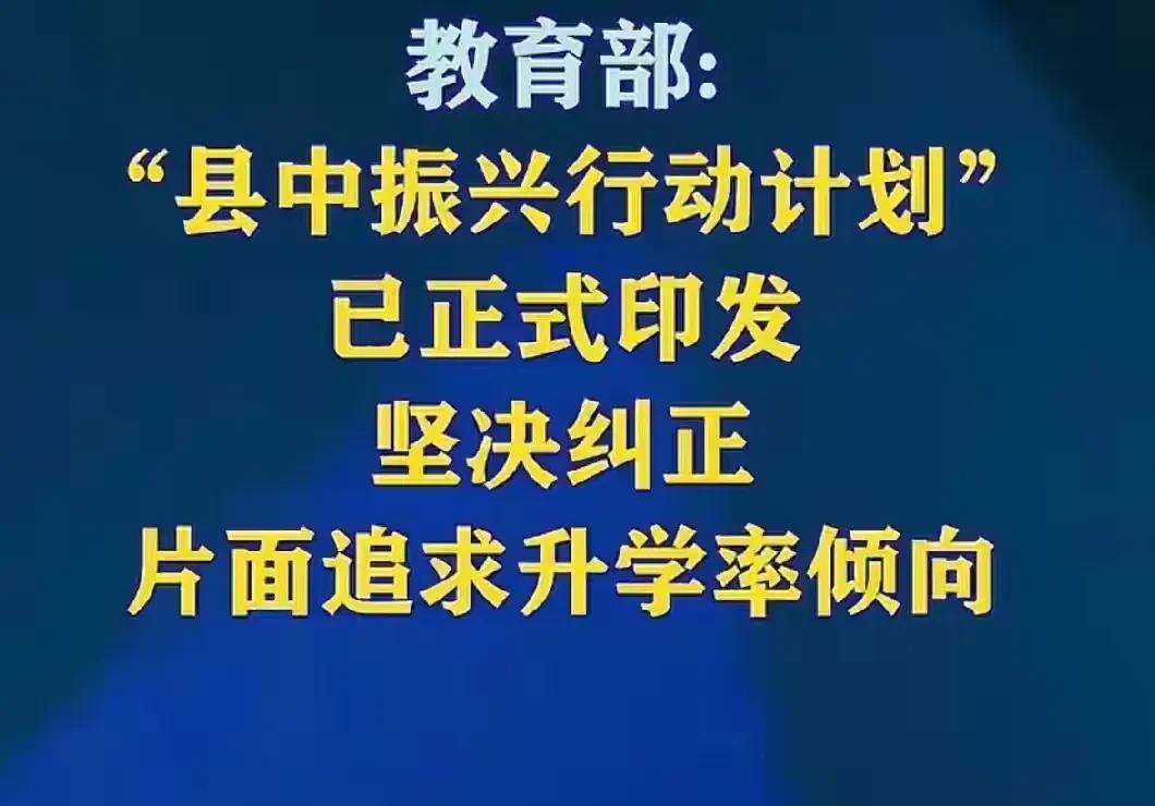 县中振兴计划能够振兴县中吗？
        这次由六部委共同发布的县中振兴行动
