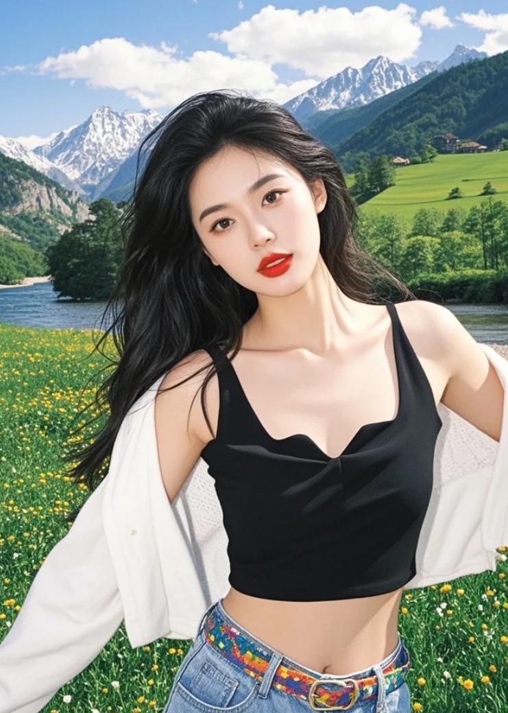 美女奔赴户外，洒脱自在畅享时光