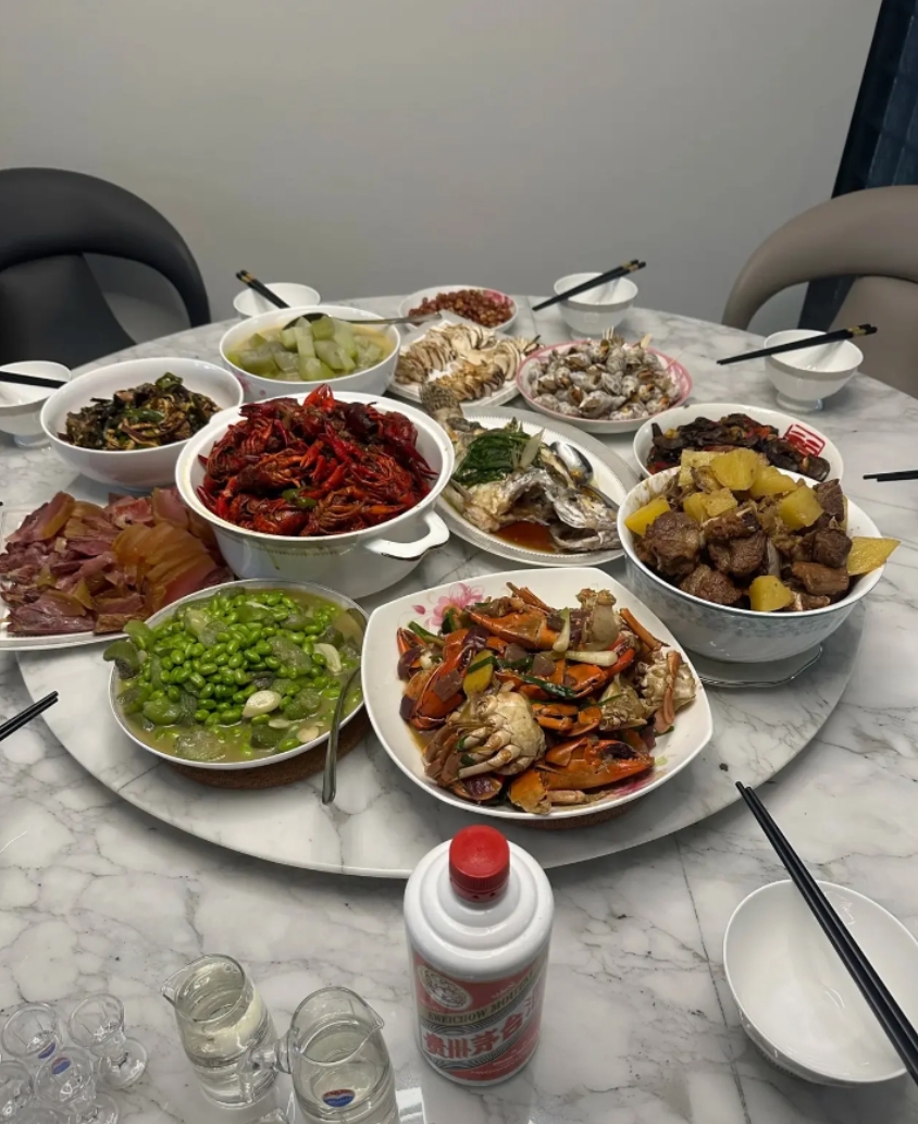 该说不说，这是招待女婿的最高规格了吧