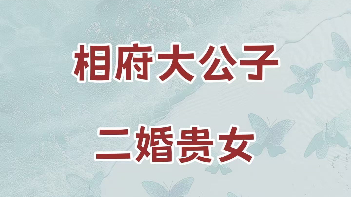 运筹帷幄丞相之子VS二婚再嫁高门贵女，古言先婚后爱
