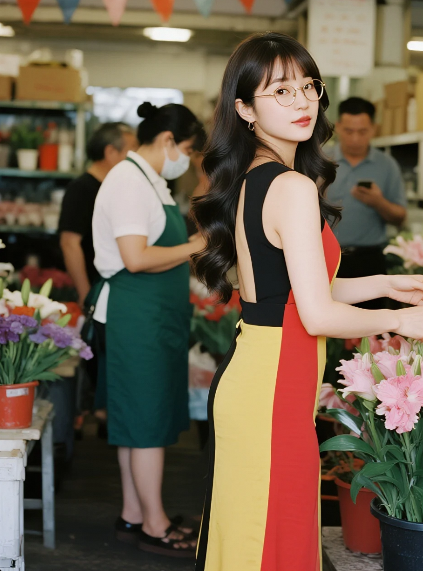 萌宠相伴，清纯美眉的宠物店欢乐时光