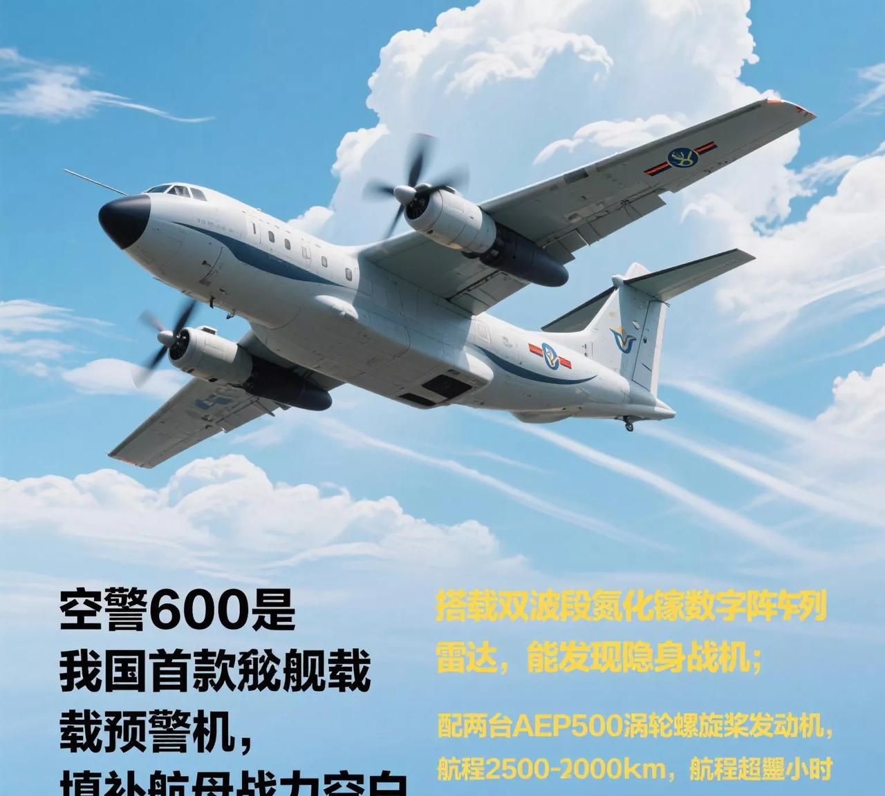 家人们，最近“空警600的性能如何”吵翻全网！它可是我国首款舰载预警机，填补航母
