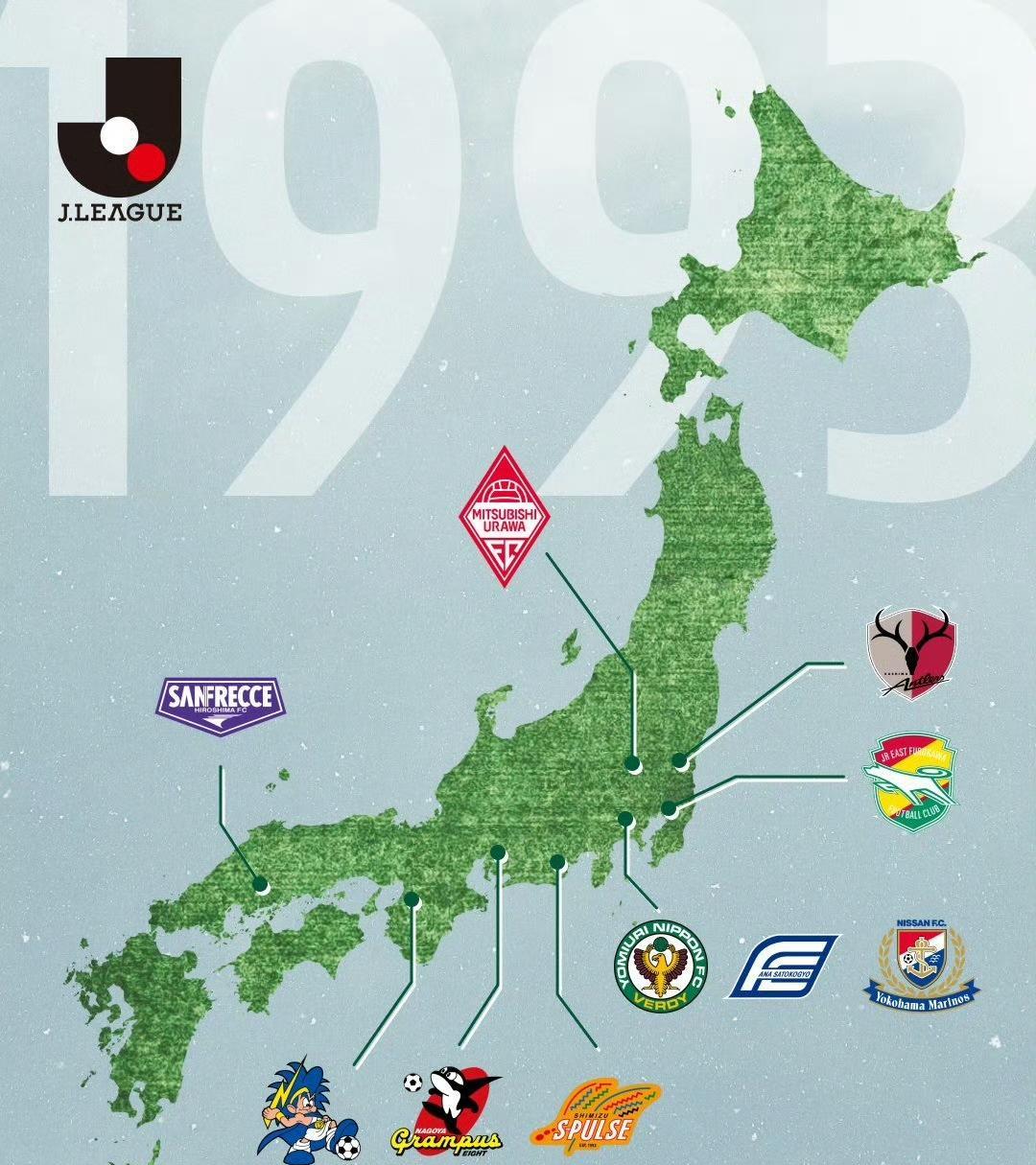 日本J联赛，已经成立32年了
从1993年成立到2025年，32年的时间，日本J