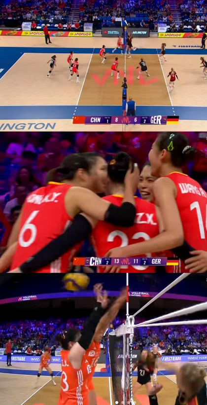再次逆转！中国女排3:2德国女排

落后两局，连扳三局，中国女排3比2德国女排，