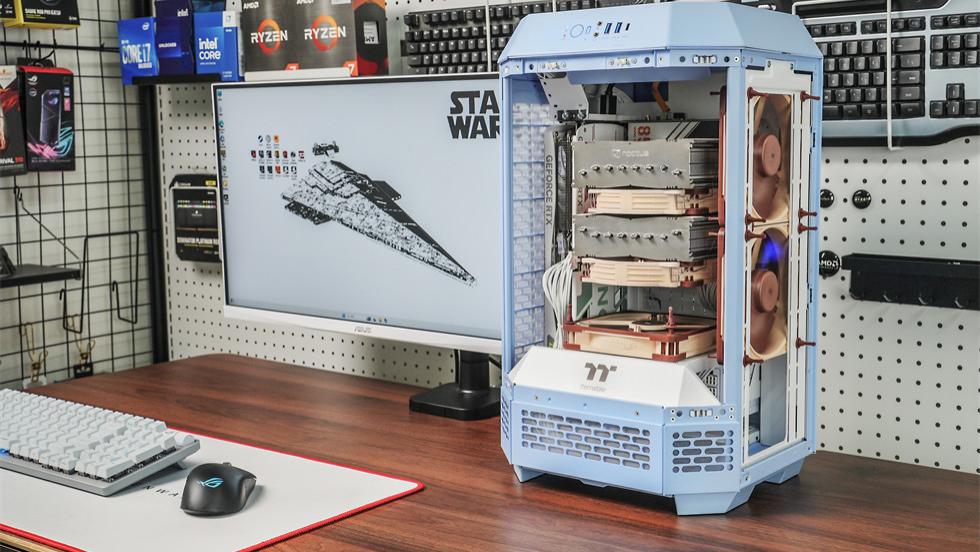立式ITX——9950X3D+TT Tower 250白色机箱+七彩虹B850i主板装机