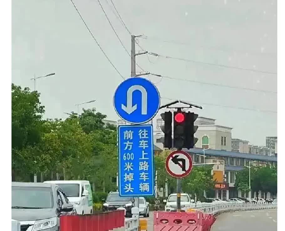 刚拿到驾照没几天，今天开车出门，在路口瞅见个交通标志，直接给我整懵了。把驾校发的
