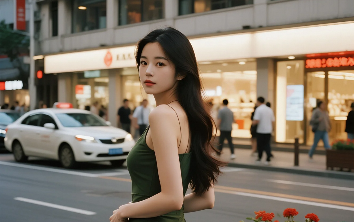 小姐姐在上海街头：镜头下的都市风情