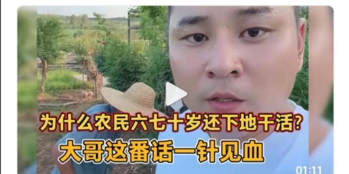 六七十岁还下地干活纯属爱好。
如果非要借这个事儿来骂谁，首先就要骂你们这些不孝之