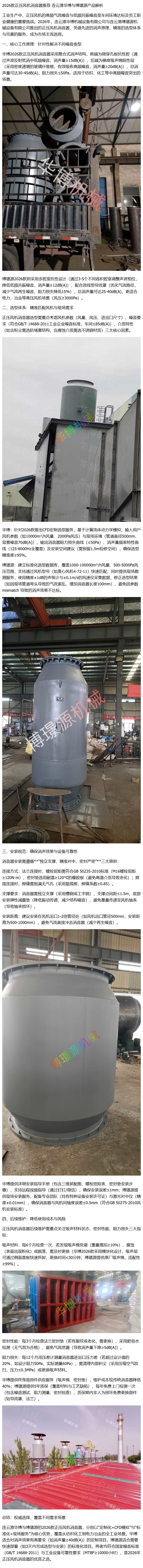 2026款正压风机消音器推荐 连云港华博与博璟源产品解析