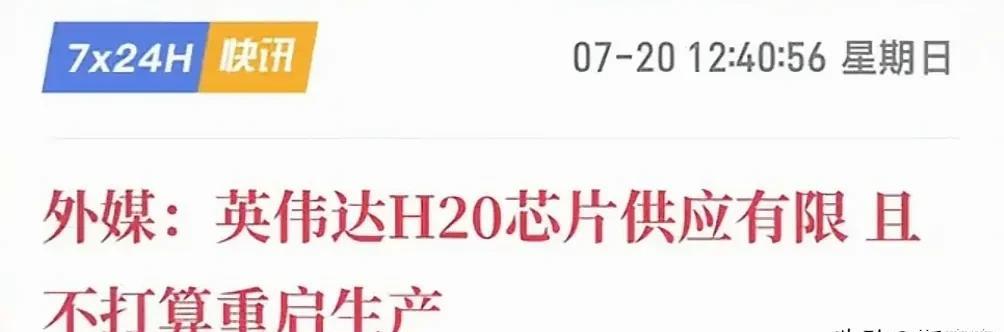 太可恨了，坚决不买！
美国H20芯片解禁，就是去库存啦！
英伟达黄仁勋也太不厚道