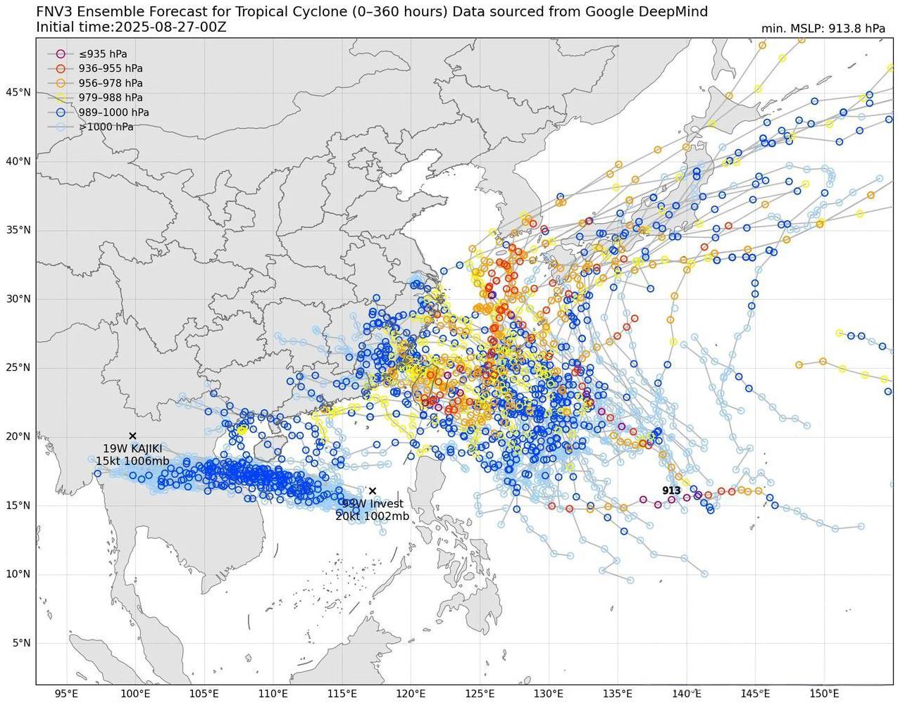 南海热带低压或将生成，9月上旬台湾以东大概率有台风活动
当前南海有热带扰动活动，