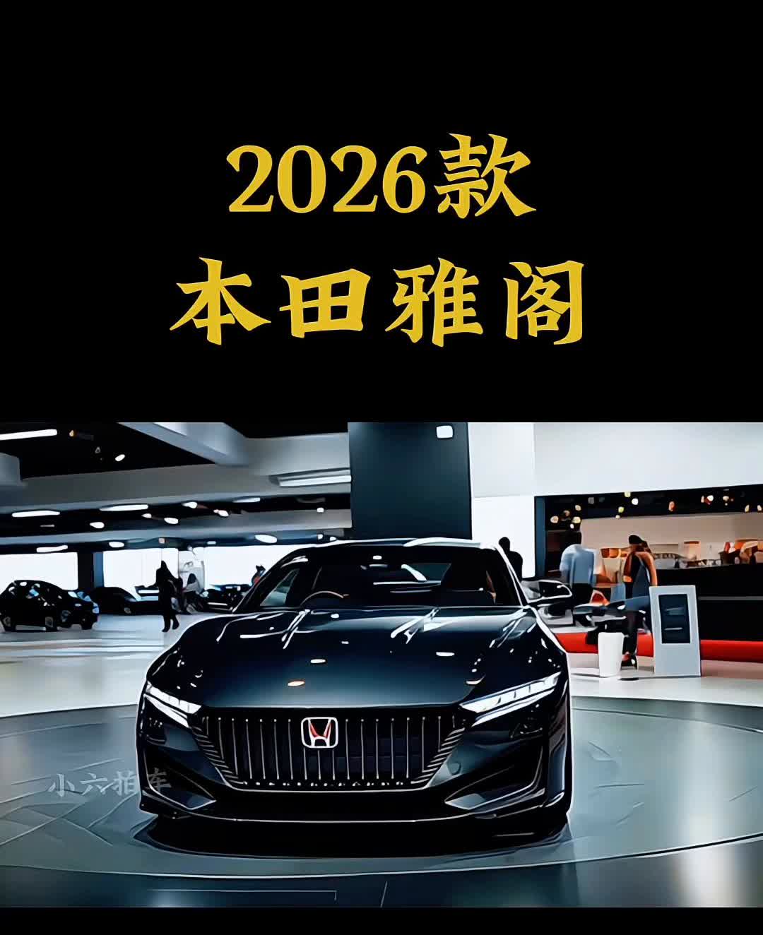 2026款本田雅阁。
小六拍车。