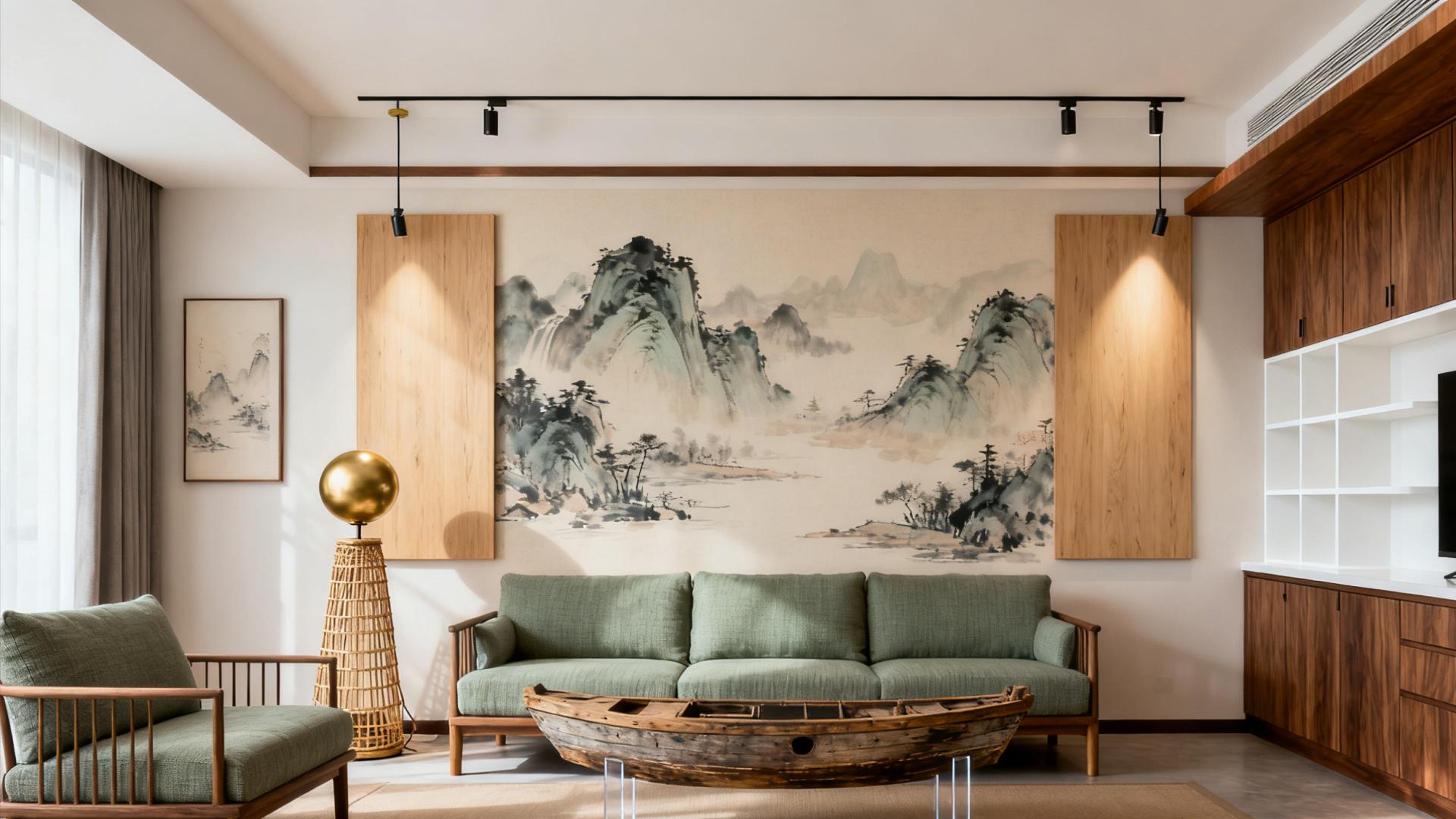 85㎡三室一厅中古风设计，小空间里的东方雅韵