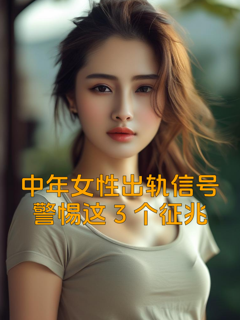 中年女性出轨信号，警惕这3个征兆