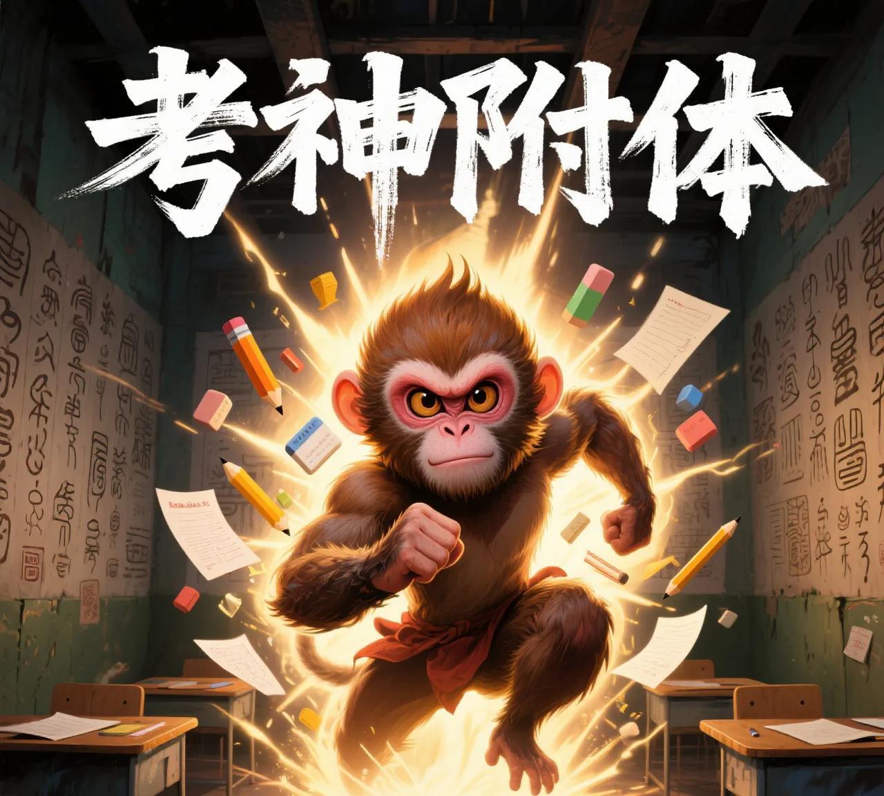 高考在即 !
申猴考神附体！
「考试运爆发年」
—— 身边属猴的朋友亲测：考研压