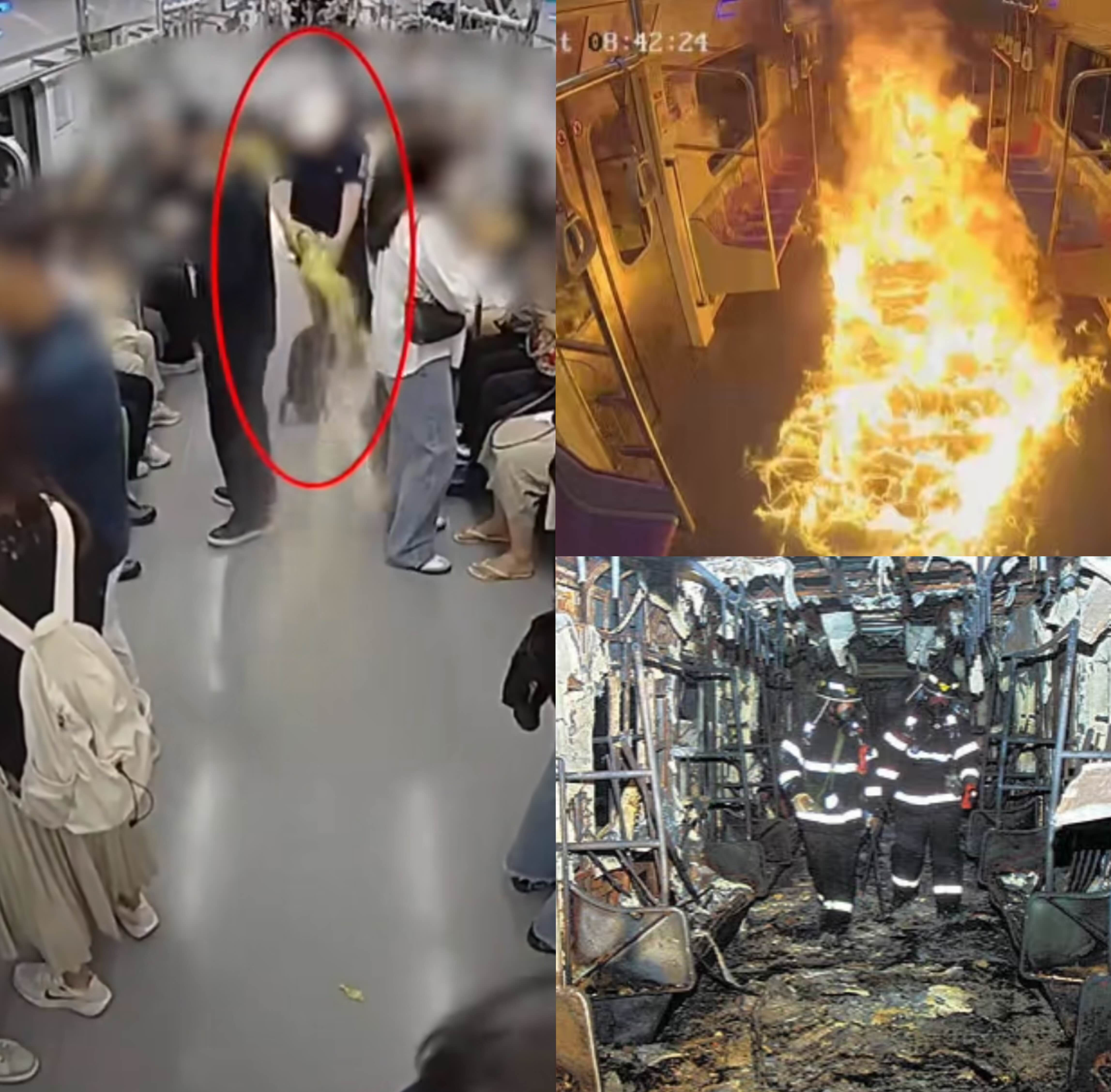 地铁安检真重要，安全第一记心上











地铁里突然冒出火光，乘客们