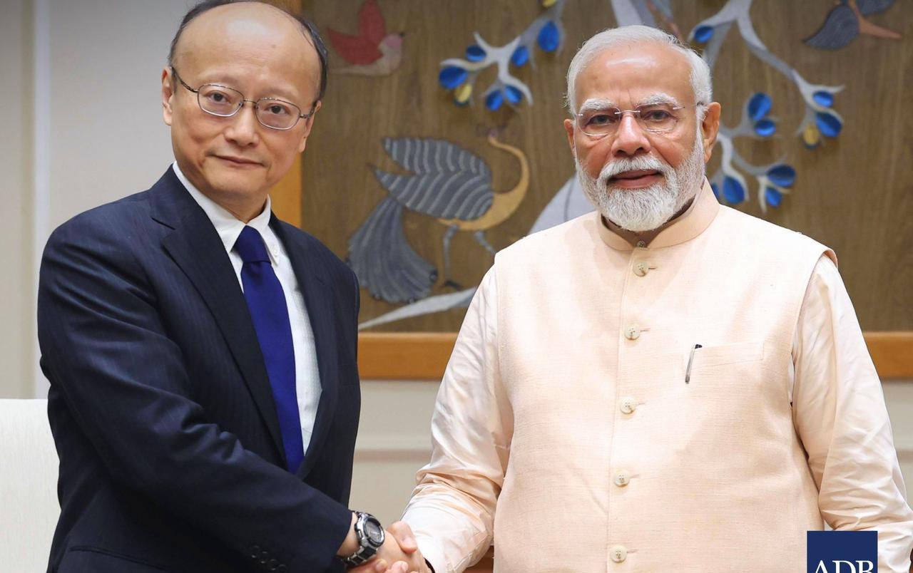 亚洲开发银行（ADB）行长神田真人访问印度，和莫迪总理举行会晤，他说印度的“发达
