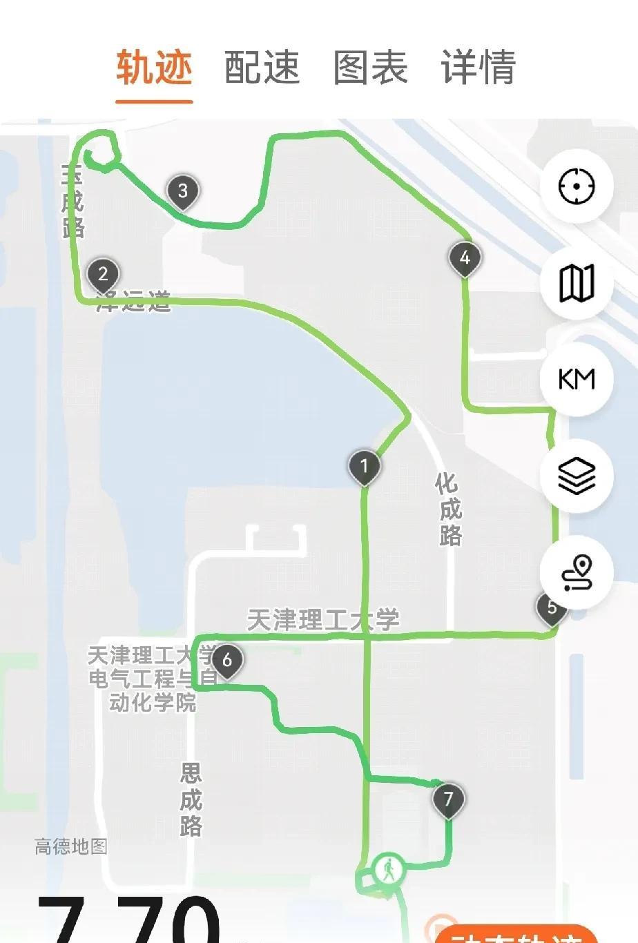 夏练三伏，今天发狠了，跑步7.7公里。
大汗淋漓后的感觉真好，身体轻松了。
天津