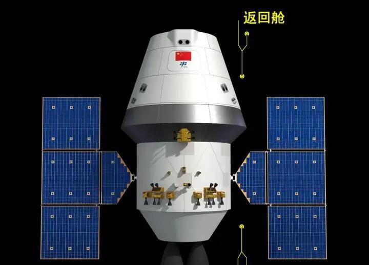 “梦舟”载人飞船真的大。图2是准备做逃逸试验的照片，逃逸塔下面只是“梦舟”飞船的