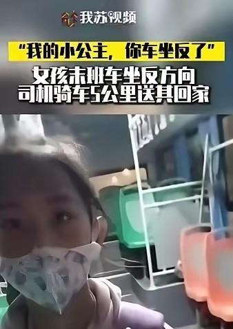 小女孩真是好运气，遇到了一位负责任的好司机。
在江苏某地，一个小女孩放学后，独自