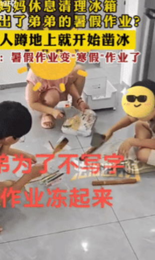 “聪明过头了！”河南一女子休息清理冰箱时，突然发现冷冻区有几套书本，她掏出一看，