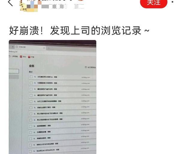 不小心看到上司的浏览记录！！！