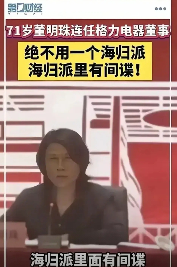 本人作为九十年代的海归者，对董明珠“绝不用海归”的荒谬言论甚是不解，作为著名的企
