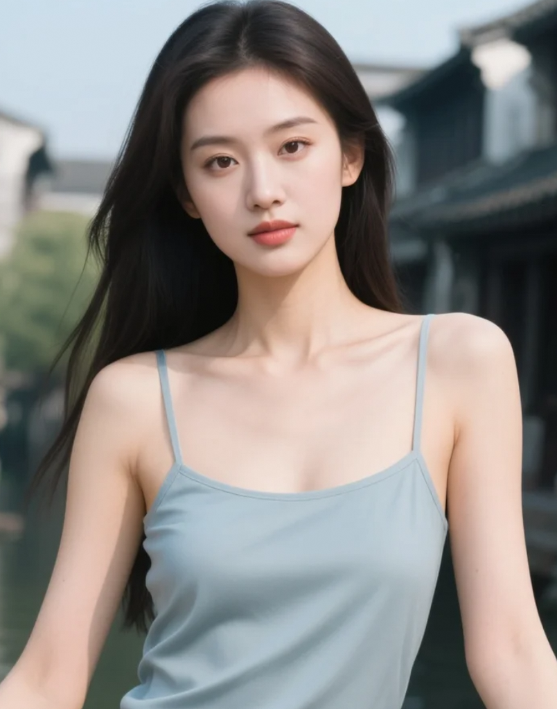 回眸瞬间，时间仿佛为她静止。