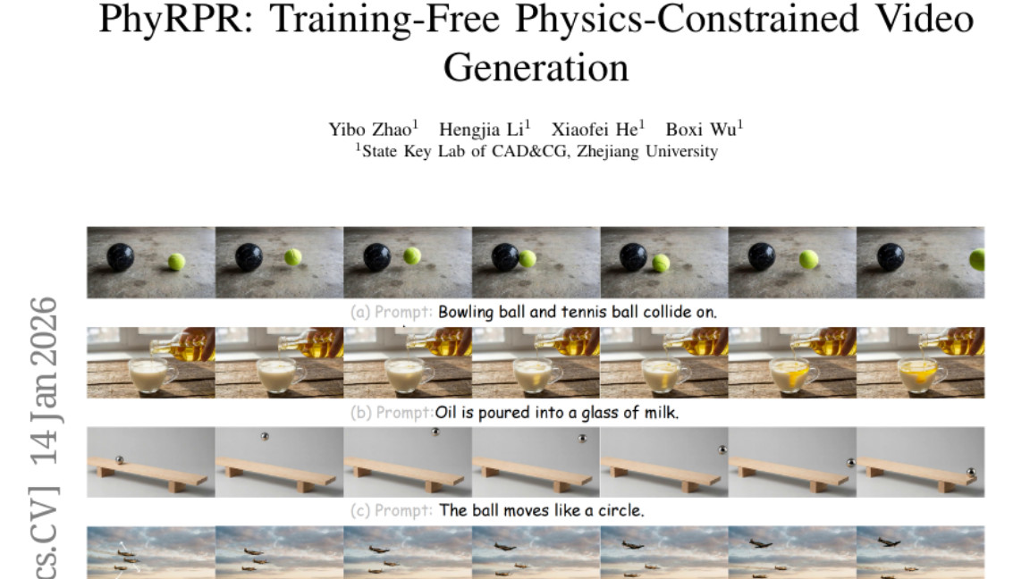 浙大突破：AI视频三阶段流水线实现物理规律建模