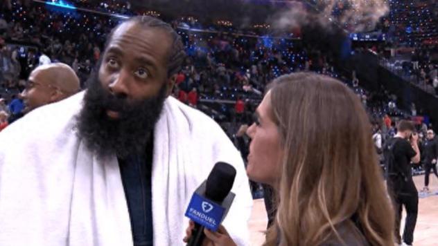 快船大胜赛后采访：小卡比尔齐赞哈登，泰伦卢抢功！