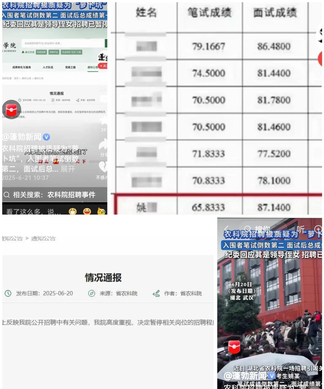 笔试倒数面试后总成绩第一，原来这是农科院领导在招侄女！
公务员招聘，笔试和面试那
