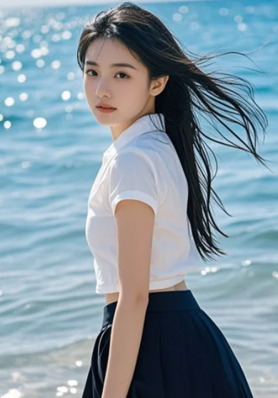 美女一个眼神，温柔得像晚风拂过湖面，无声却撩人！