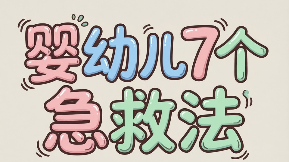 新手爸妈必看🔥7个婴幼儿急救法很关键