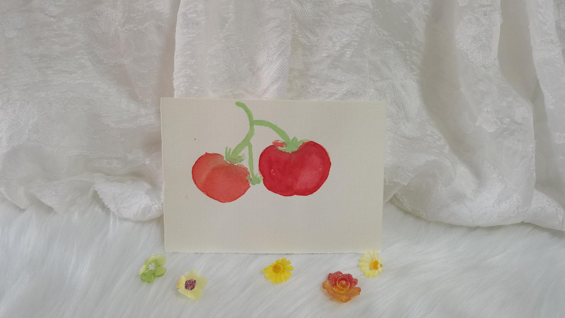 48 西红柿（绘画 | 水彩 | 果花甘05）